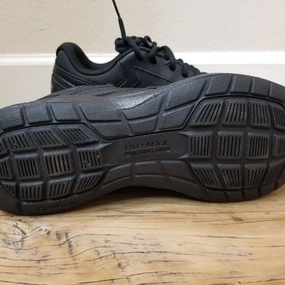 Reebok DMX MAX Black Leather Walking Shoes Size 7.5 - Picture 5 of 7